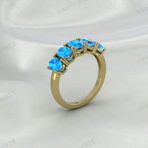 Topaz Oval Gemstone Women Ring – 925 Sterling Silver Jewelry