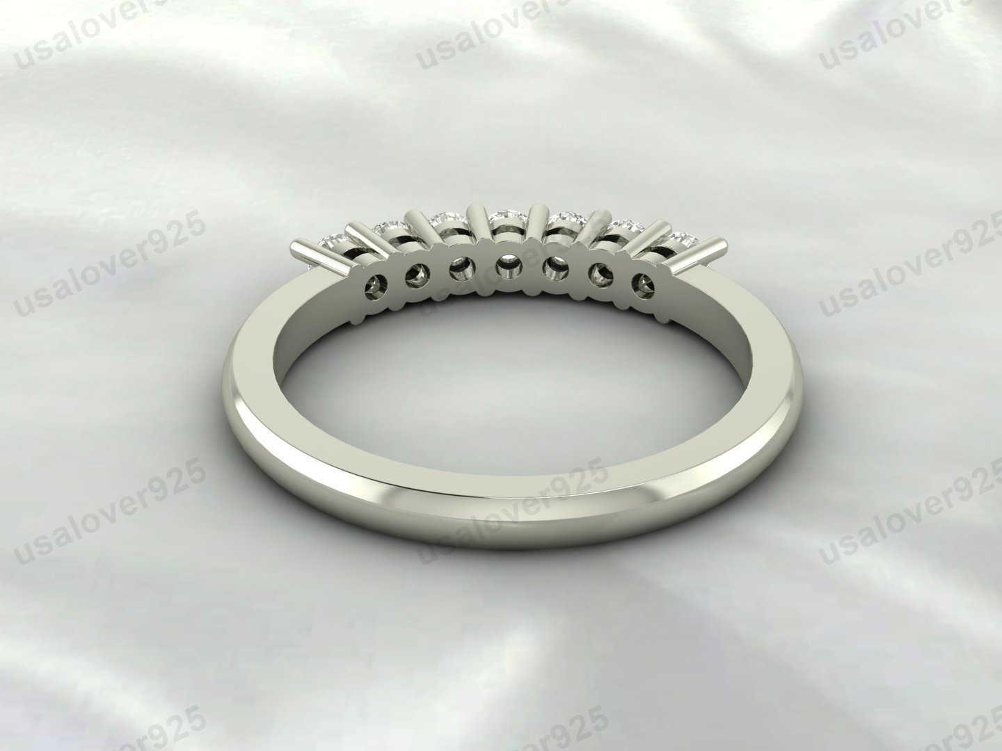 CZ Diamond Gemstone Women Band – 925 Sterling Silver Ring Jewelry - Image 4