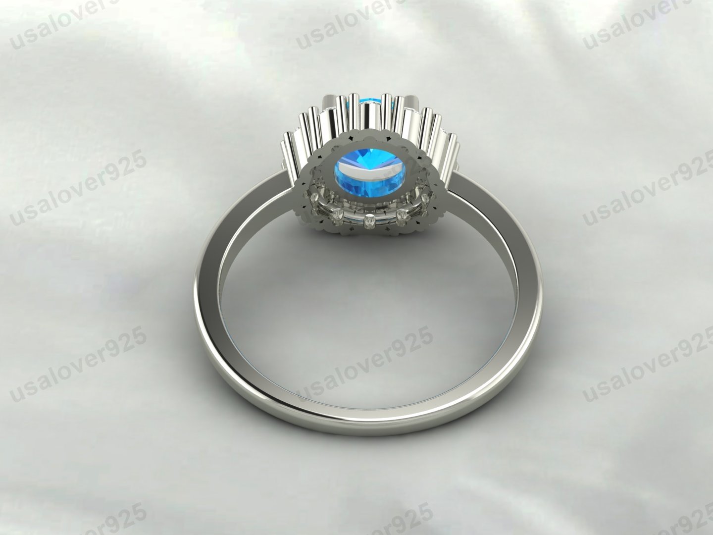 Topaz Gemstone Solitaire Ring – Women’s 925 Sterling Silver Jewelry - Image 4