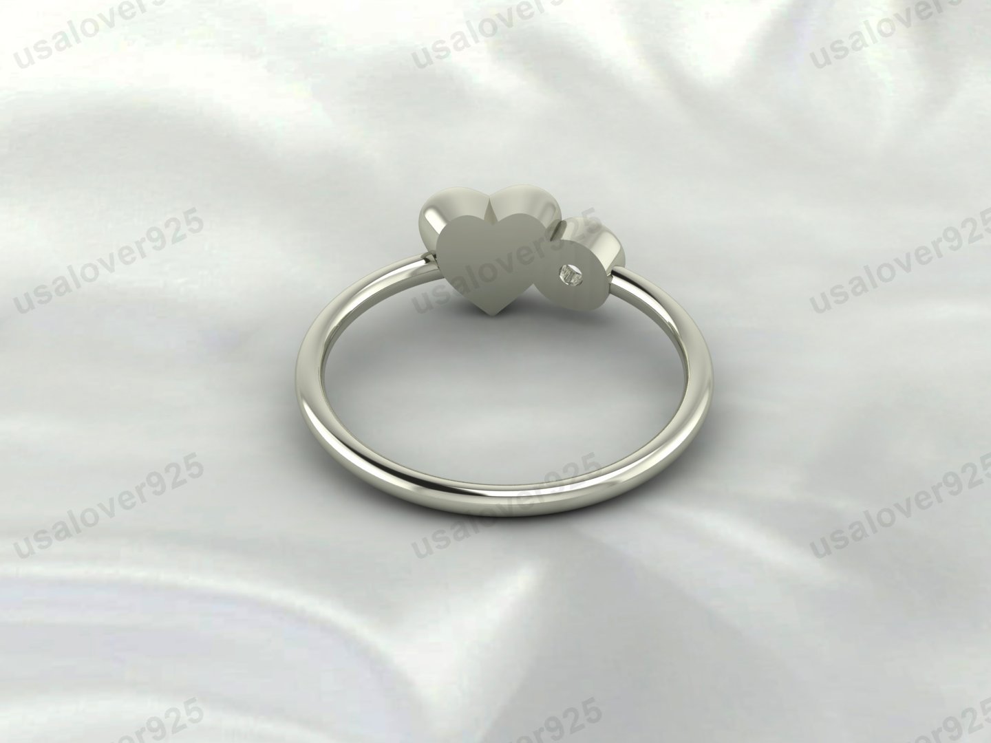 Heart Shape CZ Diamond Stone Ring – 925 Sterling Silver Jewelry - Image 4