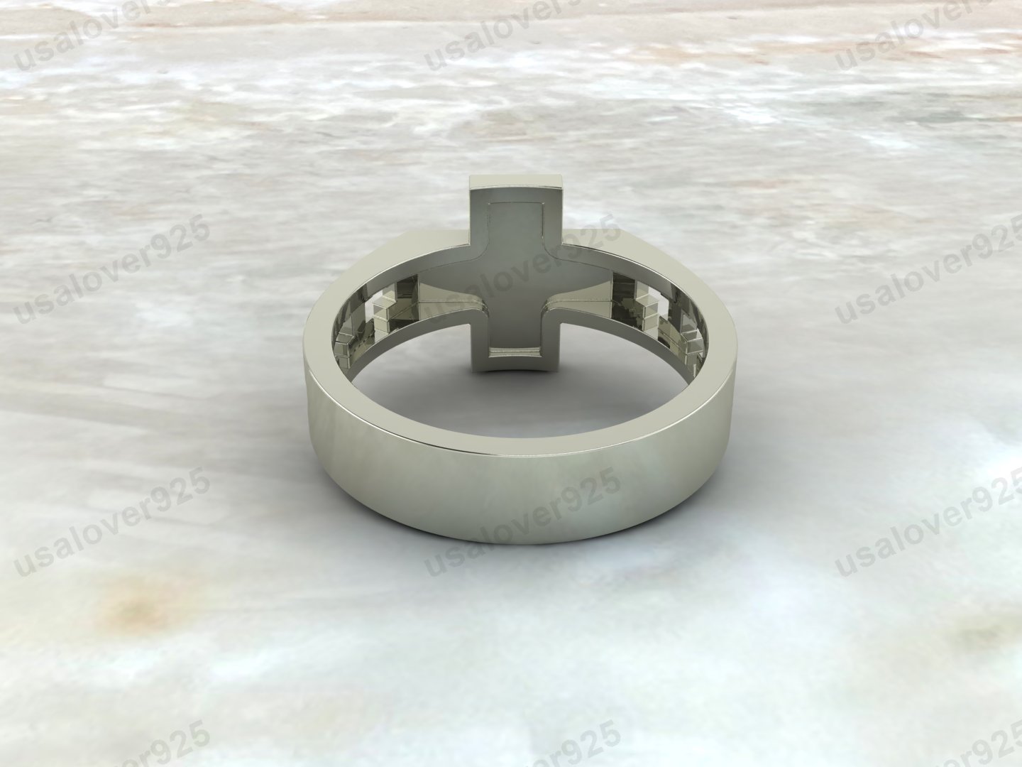 Celtic Cross Ornament Men Ring, 925 Sterling Silver Jewelry - Image 3