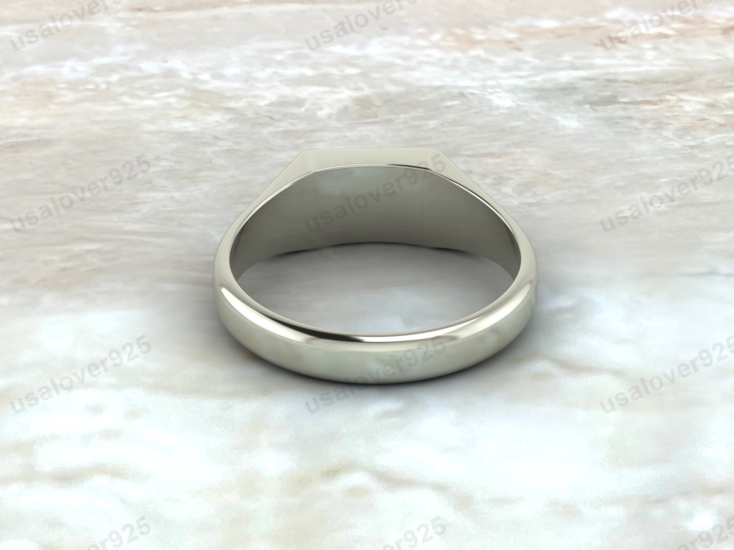 Cross Design Signet Unisex Ring, 925 Sterling Silver Jewelry - Image 3