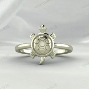 Turtle Animal Unique Design Unisex Ring, 925 Sterling Silver Jewelry