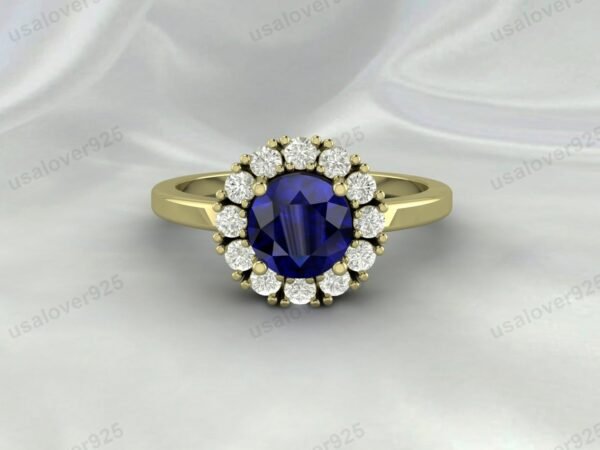 Topaz Gemstone Solitaire Ring – Women’s 925 Sterling Silver Jewelry - Image 2