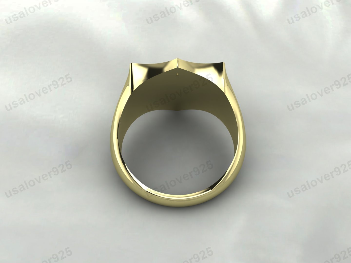 Christian Coat of Arms Signet Unisex Ring – High Quality Yellow Brass Jewelry - Image 4