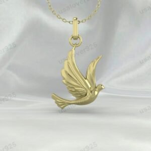 Pigeon Unique Design Unisex Pendant, 925 Sterling Silver Necklace Jewelry