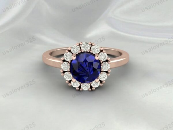 Topaz Gemstone Solitaire Ring – Women’s 925 Sterling Silver Jewelry - Image 3