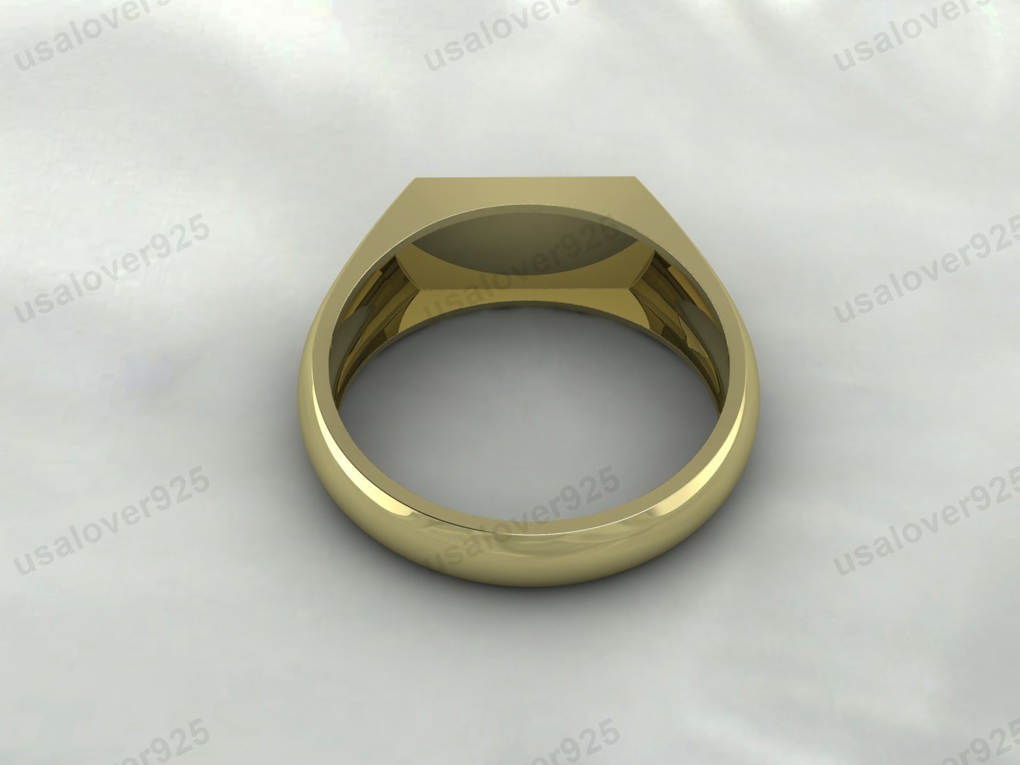 Half Sun Boho Signet Unisex Ring – High Quality Yellow Brass Jewelry - Image 4