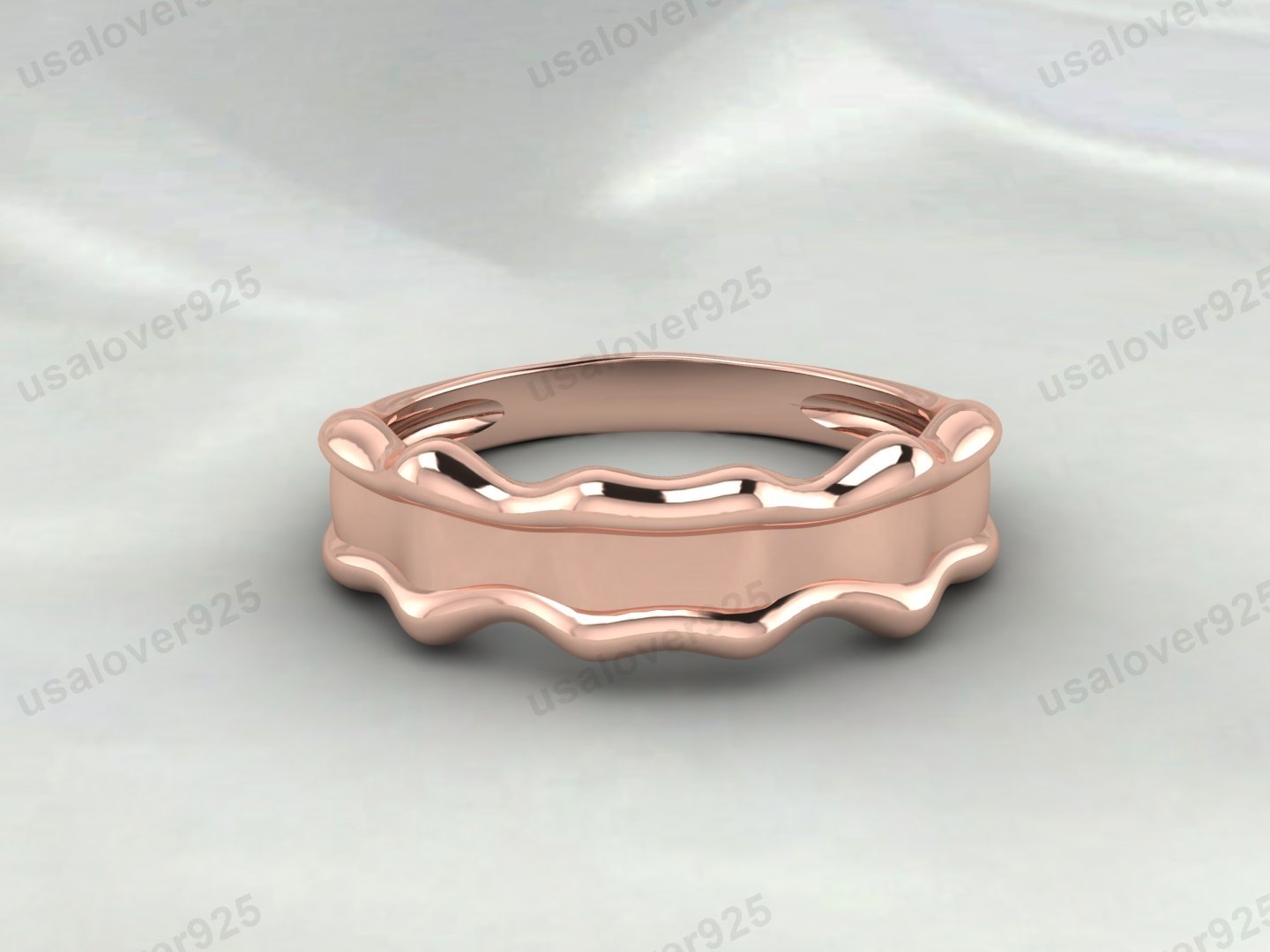 925 Sterling Silver Unisex Ring Band Jewelry - Image 2