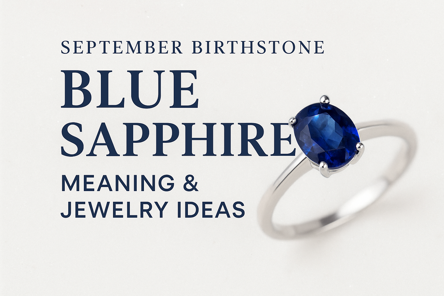 September Birthstone Blue Sapphire Ring