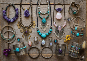 Boho Jewelry Styling with Gemstone Pieces
