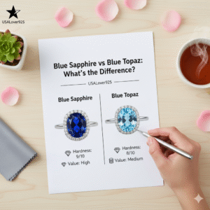 Blue Sapphire vs Blue Topaz Jewelry