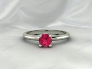 Ruby Solitaire Ring