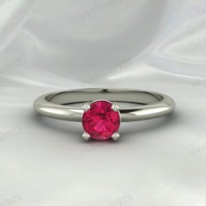 Ruby Solitaire Ring