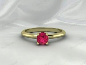 Ruby Solitaire Ring
