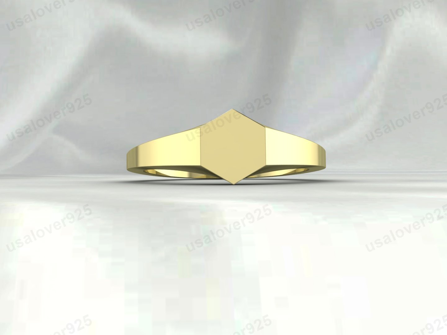 Hexagon Signet Ring