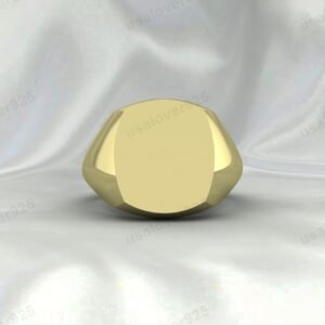 Cushion Shape Signet Ring
