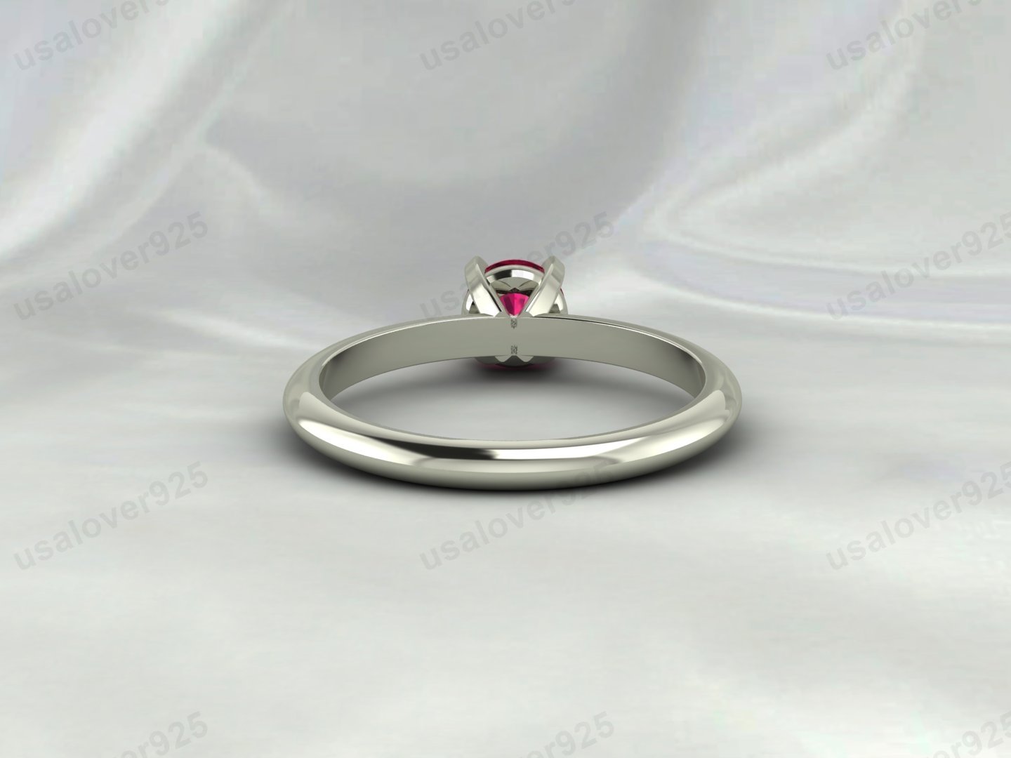 Ruby Solitaire Ring