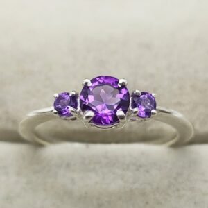 Amethyst Silver Women ring