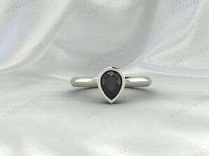 Onyx Pear Ring