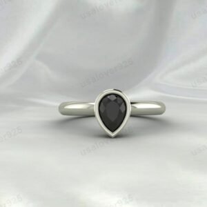 Onyx Pear Ring