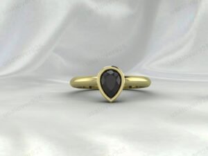 Onyx Pear Ring