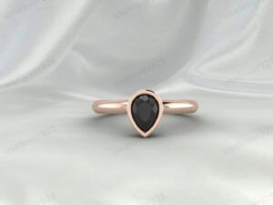 Onyx Pear Ring