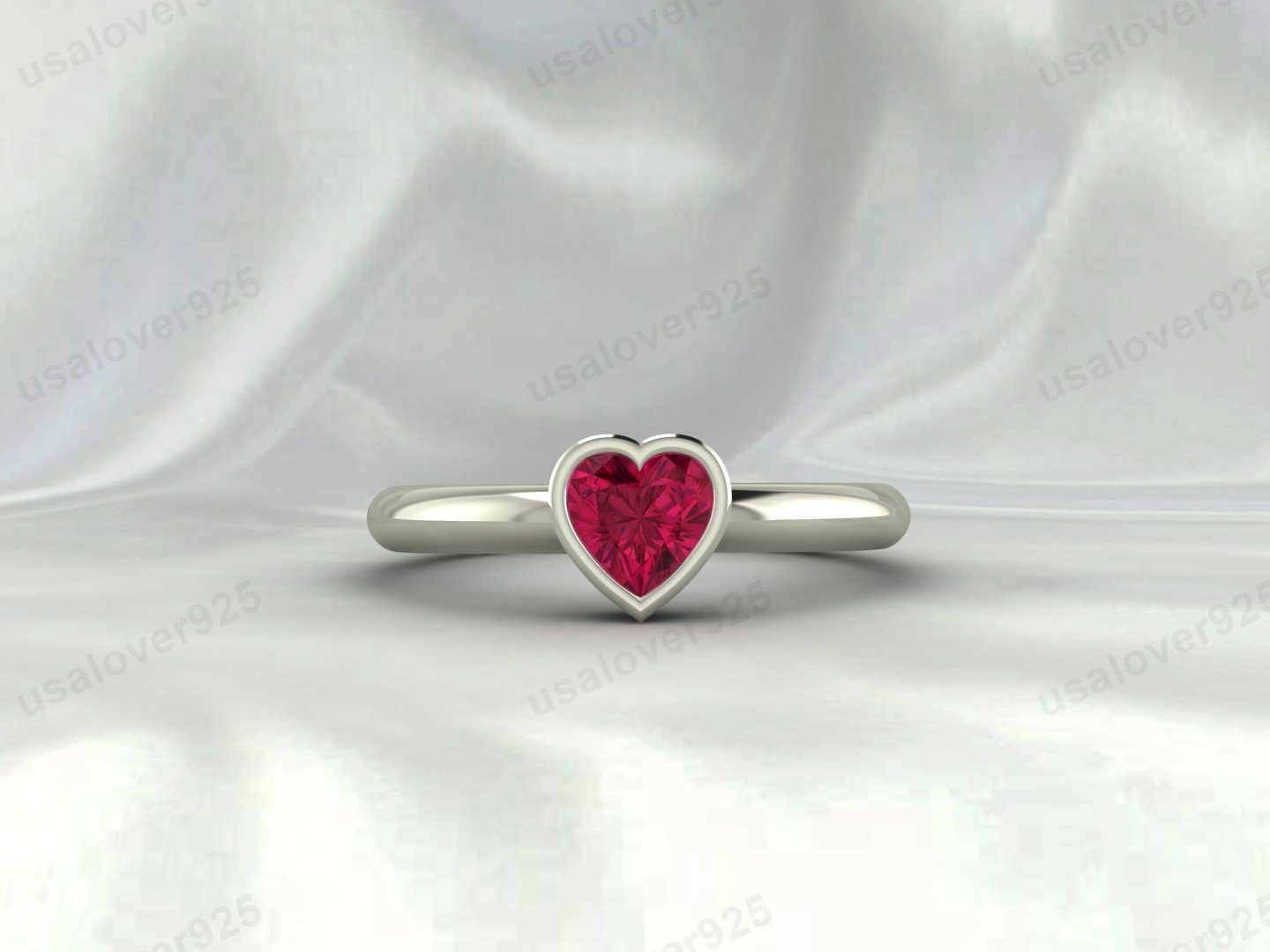 Ruby Heart Ring