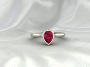 Ruby Pear Ring