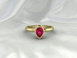 Ruby Pear Ring