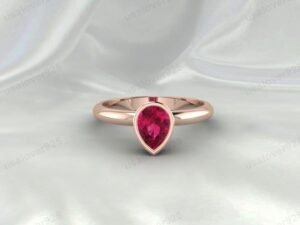 Ruby Pear Ring