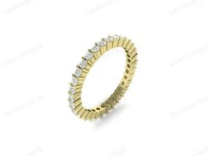 cz diamond eternity gold ring