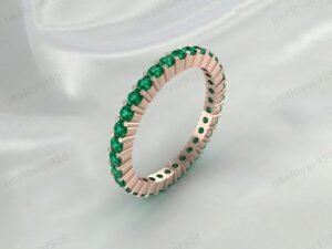 Emerald Rose Gold Ring