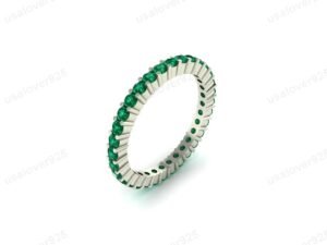 Emerald Silver Ring
