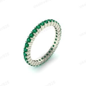 Emerald Silver Ring