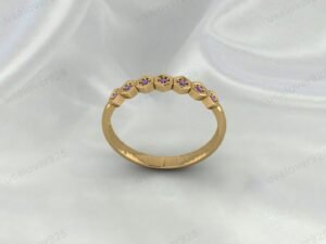 Amethyst Eternity Ring | 925 Sterling Silver Purple Gemstone Band for Women