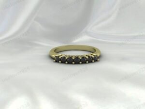 Black Onyx Full Eternity Band | 925 Sterling Silver Stacking Ring
