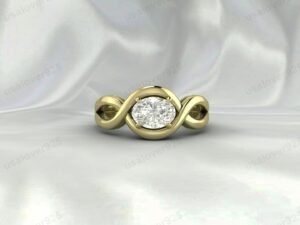 Cubic Zirconia Oval Stone Women Ring | 925 Sterling Silver Bridal Jewelry