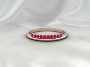Ruby Half Eternity Women Band Ring