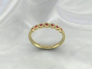 Ruby Eternity Band | 925 Sterling Silver Ruby Ring | July Birthstone
