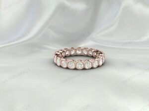 Cubic Zirconia Full Eternity Ring | 925 Sterling Silver Stacking Band