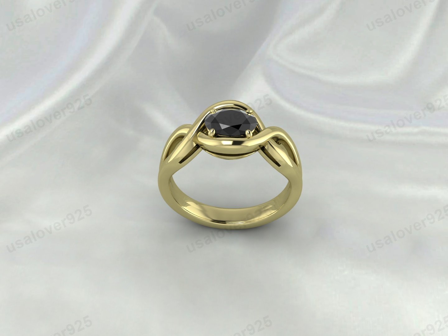 Black Onyx Oval Stone Women Ring | 925 Sterling Silver Gothic Bridal Jewelry