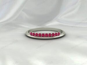 Ruby Half Eternity Women Band Ring