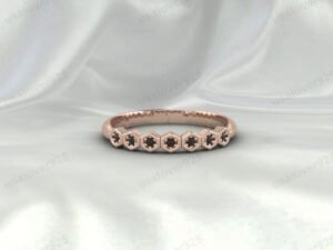 Black Onyx Wedding Band | 925 Sterling Silver Half Eternity Ring for Women