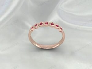 Ruby Eternity Band | 925 Sterling Silver Ruby Ring | July Birthstone