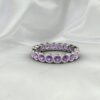 Amethyst Full Eternity Band | 925 Sterling Silver Stacking Ring