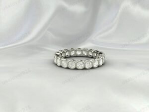 Cubic Zirconia Full Eternity Ring | 925 Sterling Silver Stacking Band