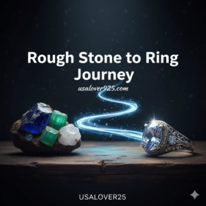 Rough stone to ring journey at usalover925.com