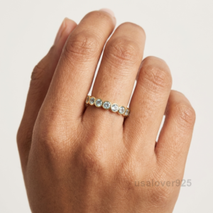 Aquamarine Full Eternity Band