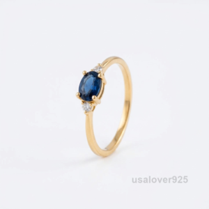 Blue Sapphire Oval Ring